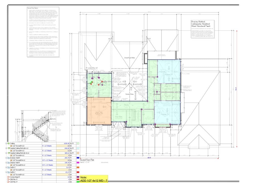 Residential Drywall Takeoff 